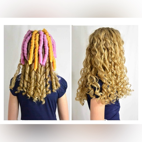 LZLRUN Spiral Hair Curler Styling Kit 20pcs (45cm) with Hair Brish - Picture 5 of 10